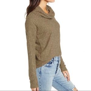 bp | Tops | Bp Cozy Ribbed Turtleneck Top Olive Green | Poshmark